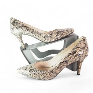 Cole Haan Grand OS Pum Python Snakeskin Print Point Toe Stiletto Pump Heels D447